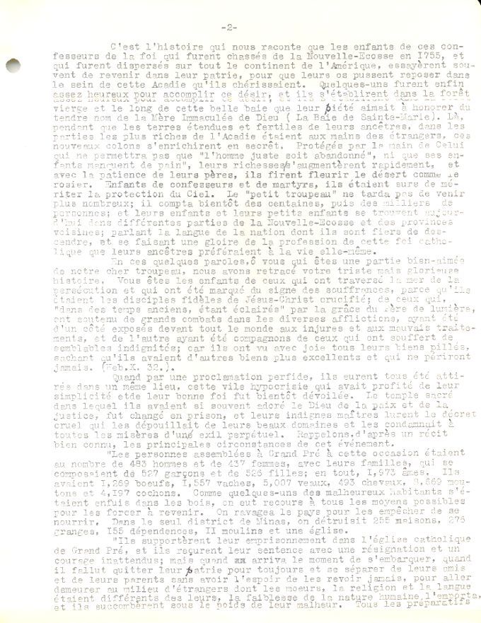 Lettre pastorale de l'archevêque de Halifax aux Acadiens, 1855