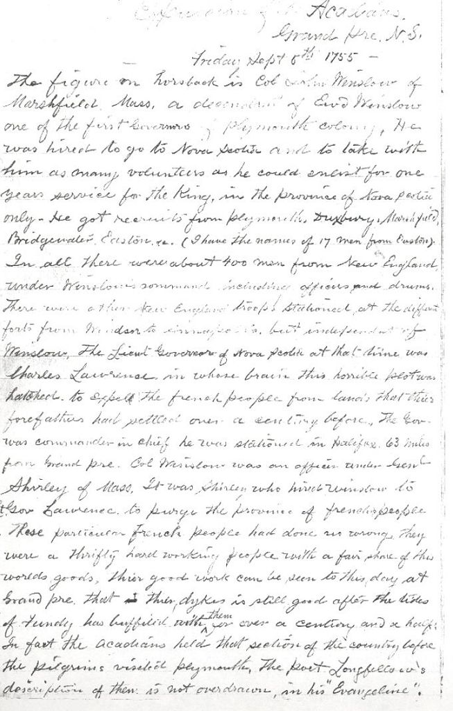 Description of the painting "Expulsion of the Acadians", 1893