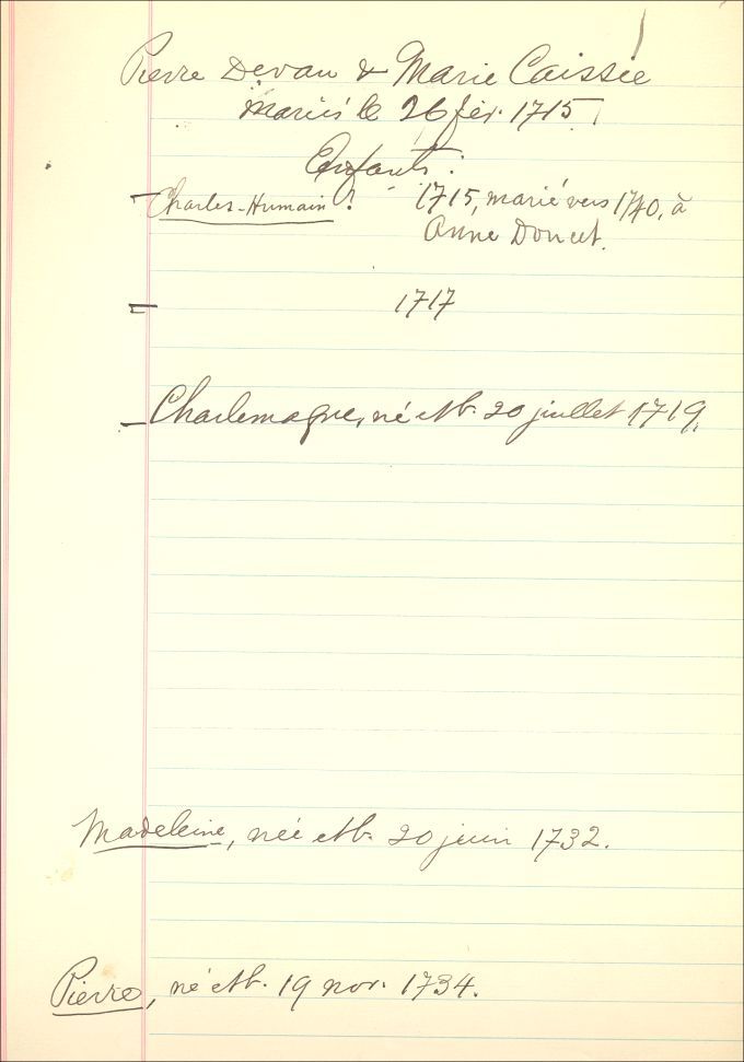 Familles Deveau et Martin