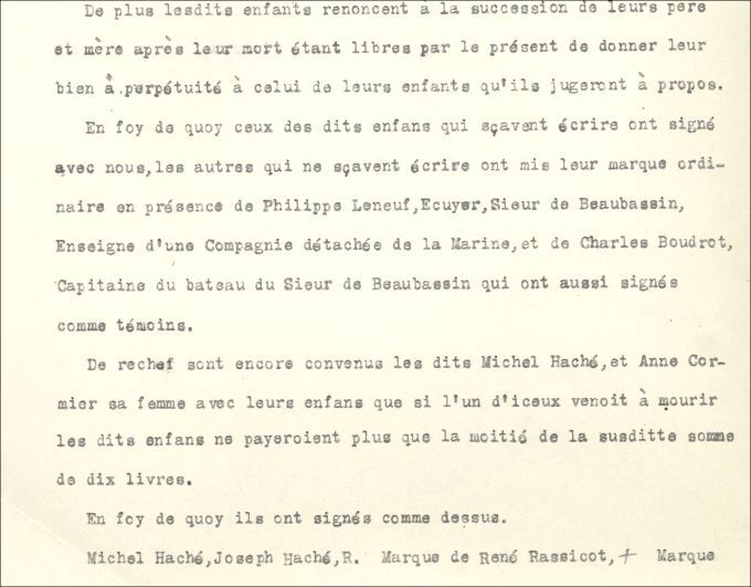 Familles Haché (Gallant) et Cormier