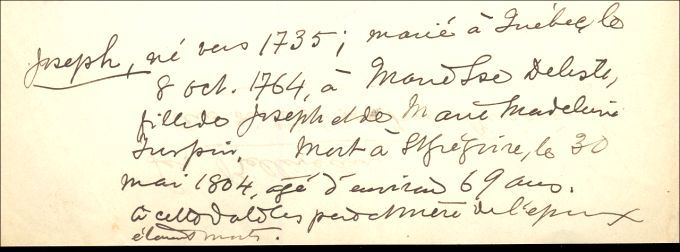 Familles Héon et Clémenceau 