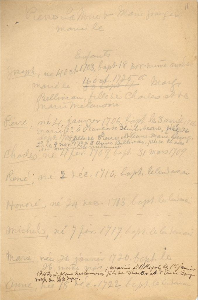 Familles Lanoue et Gautreau