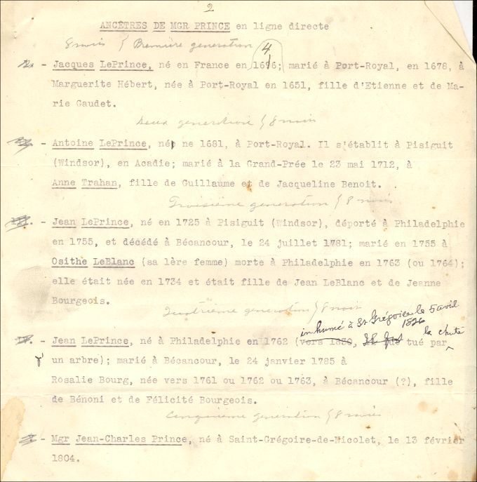 Prince (Le Prince) family