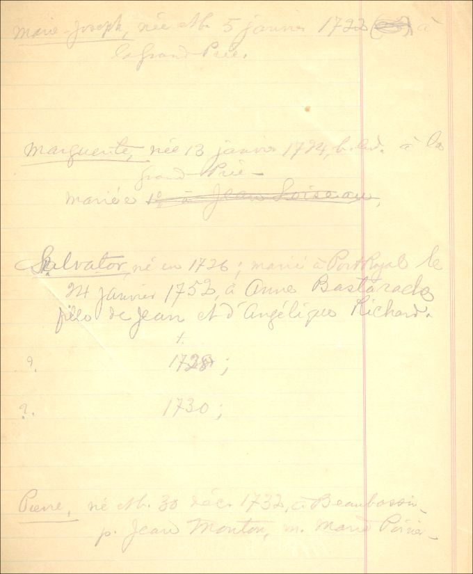 Familles Mouton et Girouard