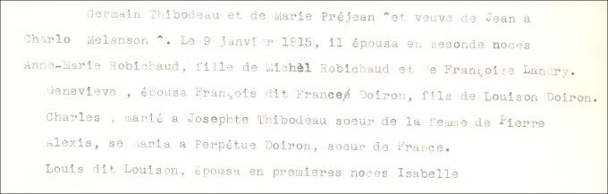 Famille Thibodeau