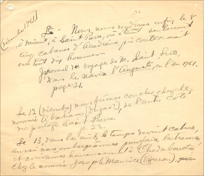 Travel diary of M. Saint-Luc, 1761-1762