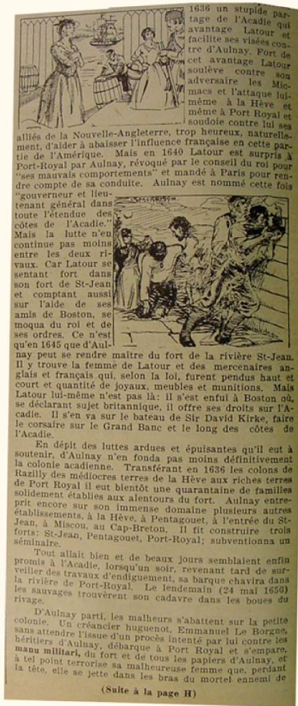 Petite histoire du Canada&nbsp;:   Aulnay et Latour