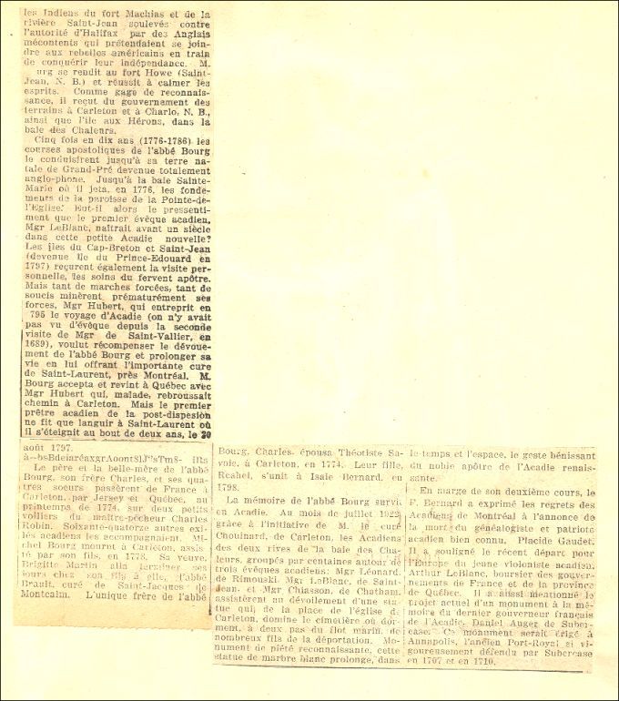 L'Acadie au lendemain du Grand Dérangement