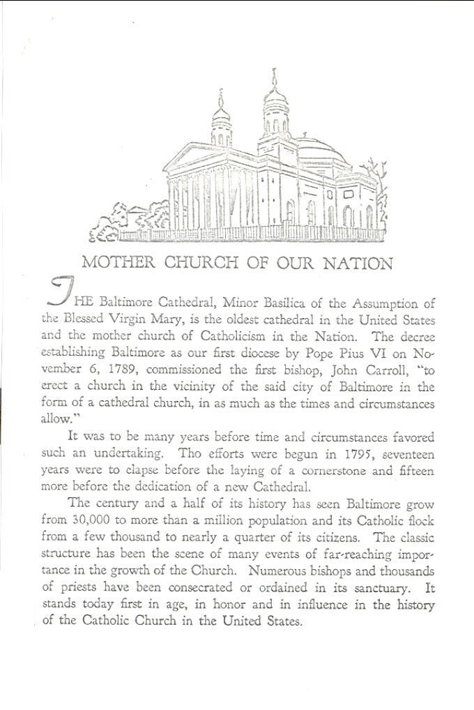 La cathédrale de Baltimore, Maryland