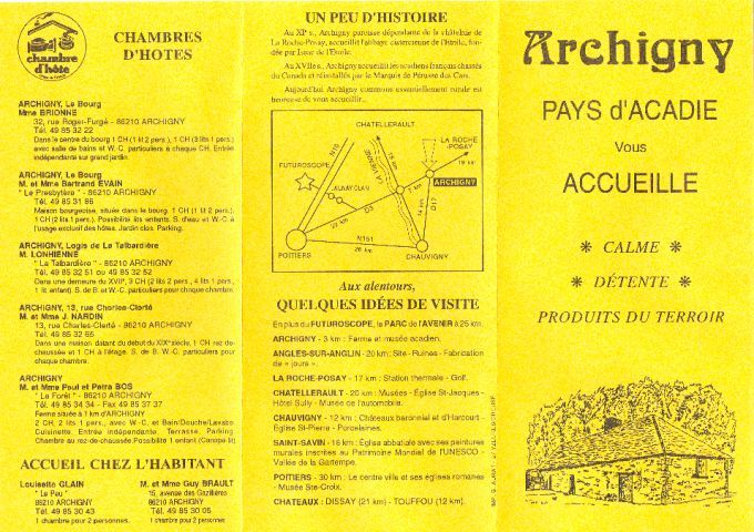 Archigny Acadian country welcomes you