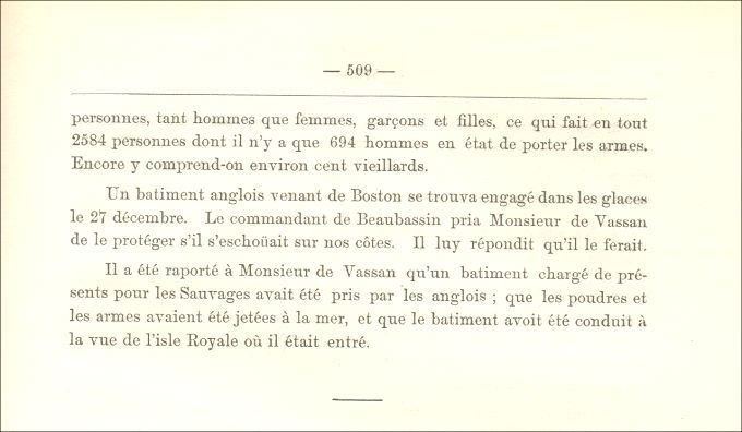 Lettre de Longueuil au ministre de la Marine, 1752