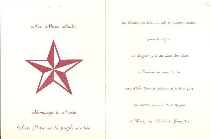 Programme, bicentennial festivities in Québec, 1955