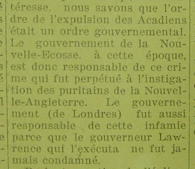 Déclaration, Le Moniteur Acadien, 1888