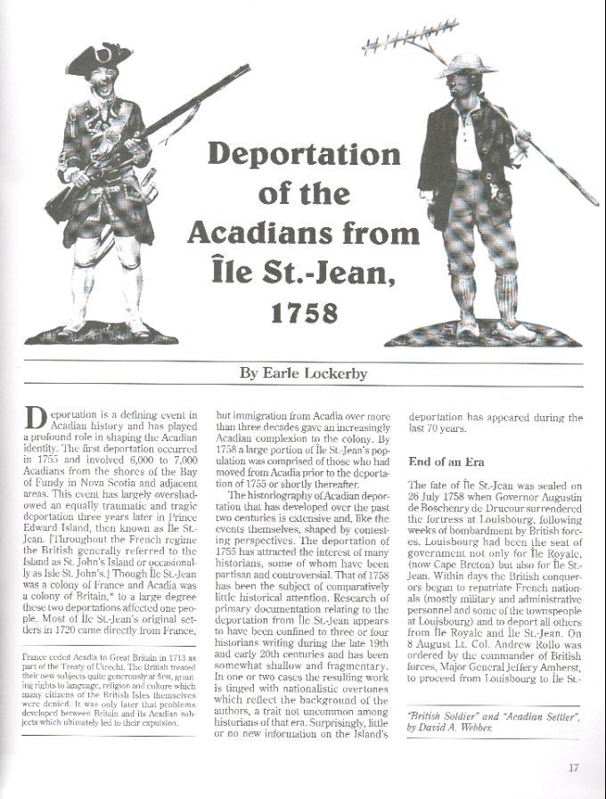 Deportation of the Acadians from Île St.-Jean, 1758