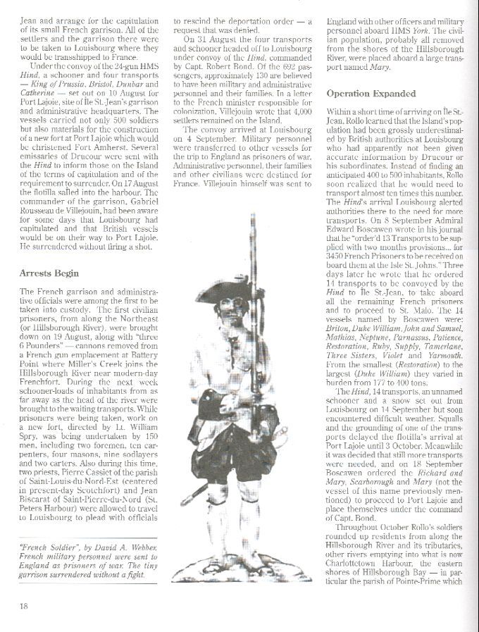 La Déportation des Acadiens de l'île Saint-Jean, 1758