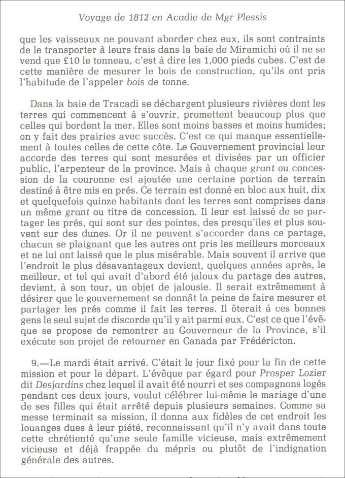 Les Acadiens à Tracadie (Tracadie-Sheila), N.-B., 1812