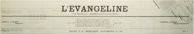 L'Évangéline, 23 novembre 1887