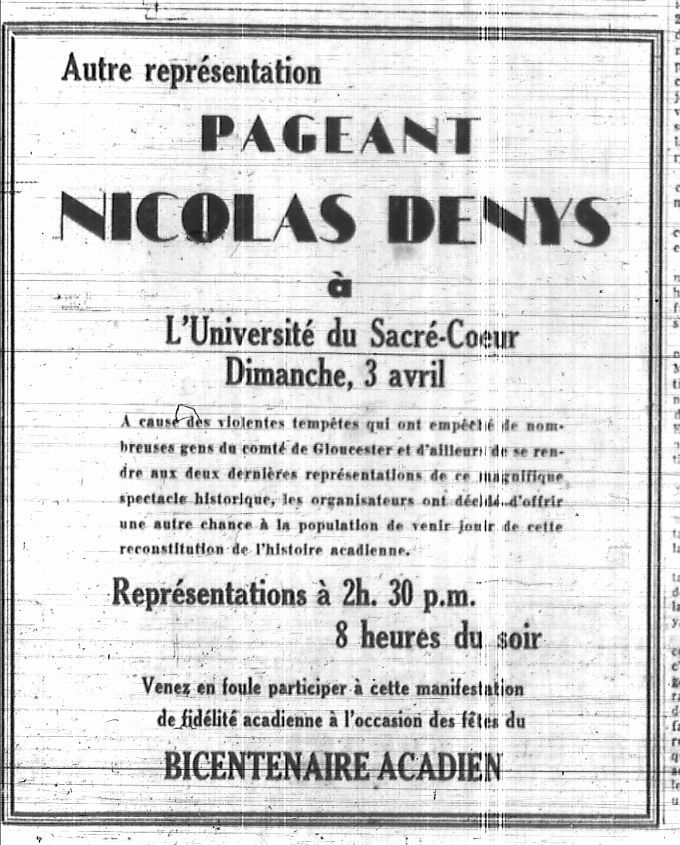 Another performance of Nicolas Denys' pageant