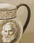 Pitcher with Longfellow in effigy