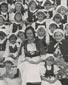 Group of women and young girls in Evangeline costume, Acadieville, N.B., 1955