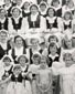 Group of girls and women in Evangeline costume, Saint-Ignace, N.B., 1955